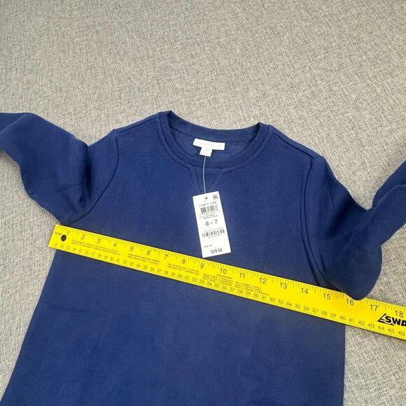 New! Kids Charter Club Crewneck Sweater Medieval Blue 6-7 Cotton Blend $29.50 - Picture 7 of 10